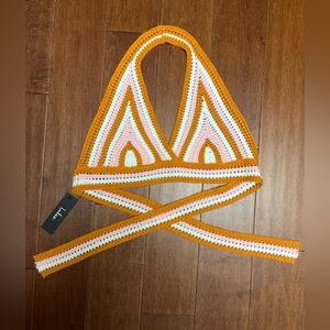 Lulus Halter Top Knit Tie Top Beach Festival OS New with Tags!!